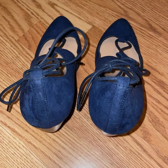 Charles By Charles David Navy Lace-Up wedges shoes - Picture 4 of 11